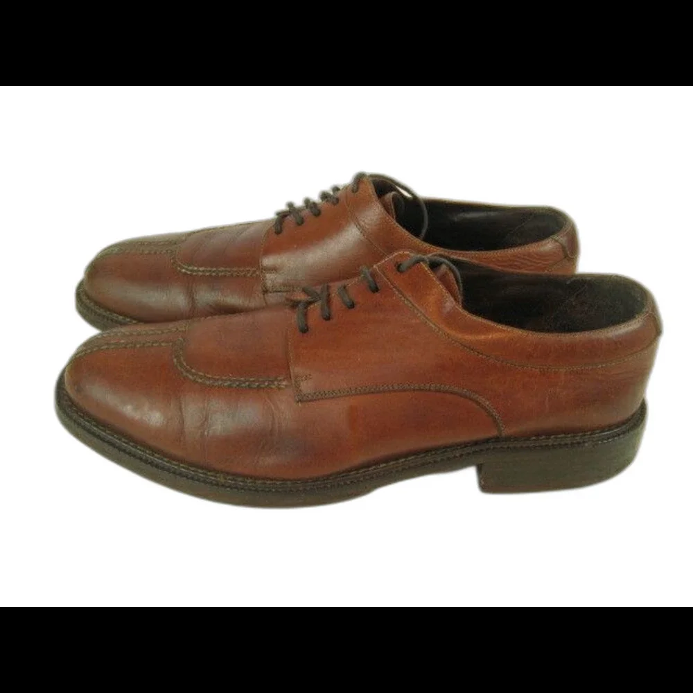 Mens COLE HAAN Country (Brazil) Brown Leather Split Toe Oxfords Brogues sz 9D